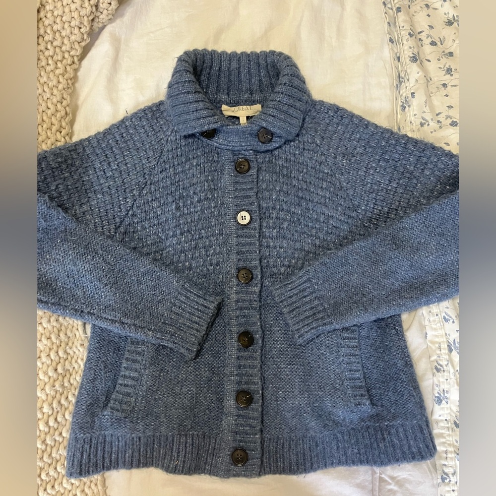 THE GREAT. Button Down Collared Sweater EUC - image 1